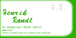 henrik randl business card